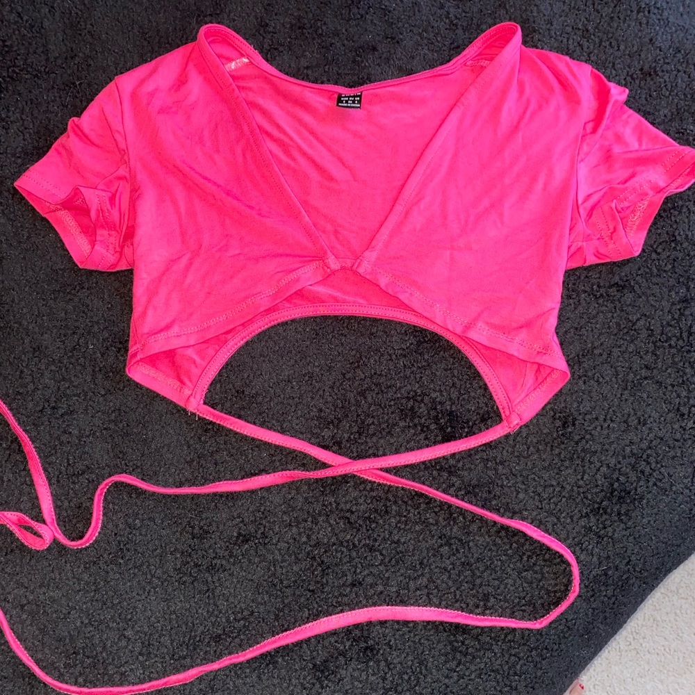 Pink crop top